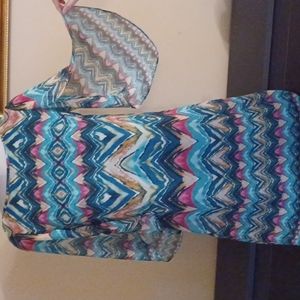 Multicolor puffy dress Size 4